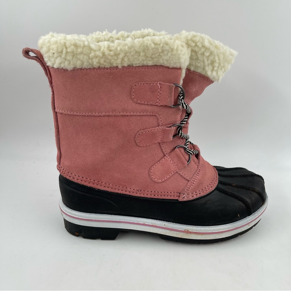 Cat & Jack Pink and Black Kids Snow Boots